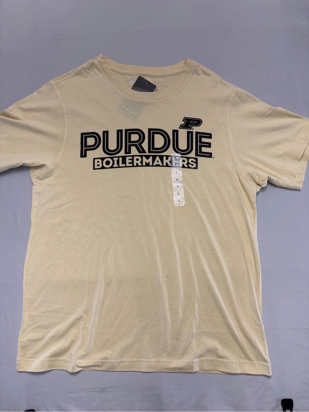 Colosseum Purdue Boilermakers Short Sleeve Tee - Cream